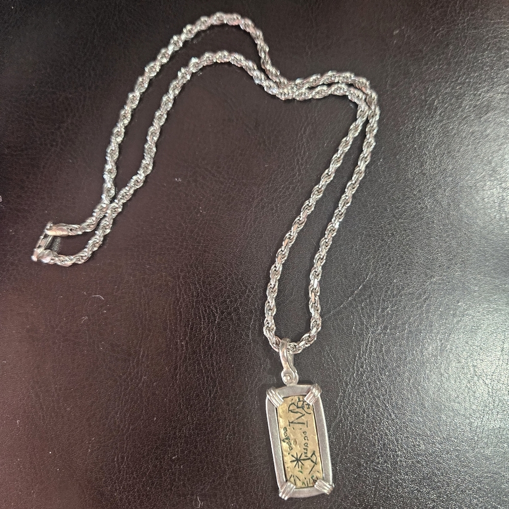 Sterling Silver and Bronze One Of A Kind Pendant Necklace